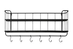 GOA HATSTAND 6 HOOKS BLACK 